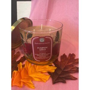 Bath & Body Works “Pumpkin Apple” New 3 Wick Candle